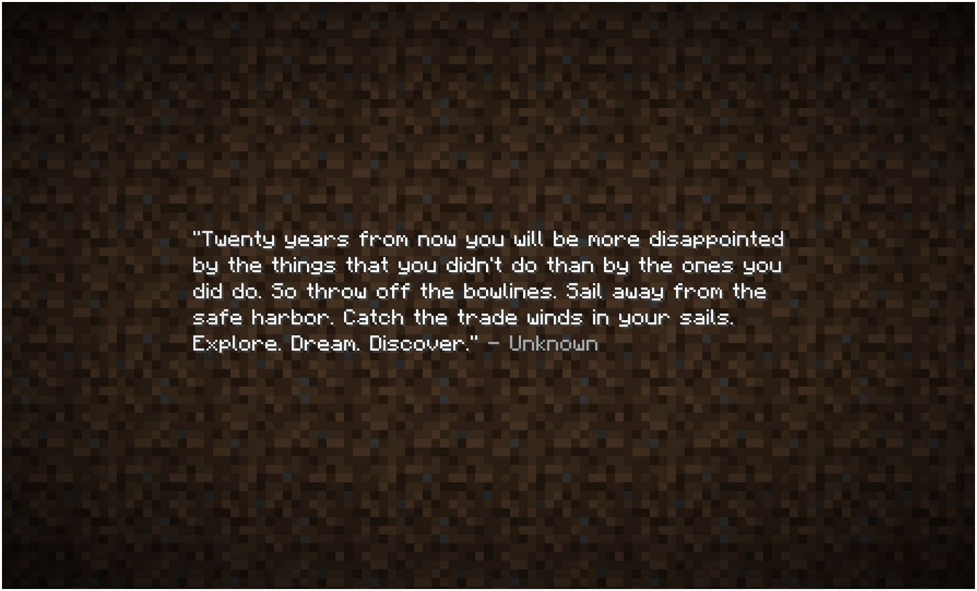 A quote in the game&#039;s credits exclusive to the Bedrock edition (Image via Minecraft)