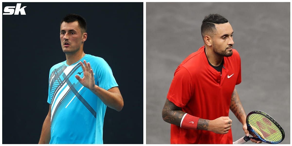 The online spat between Bernard Tomic (L) and Nick Kyrgios continues
