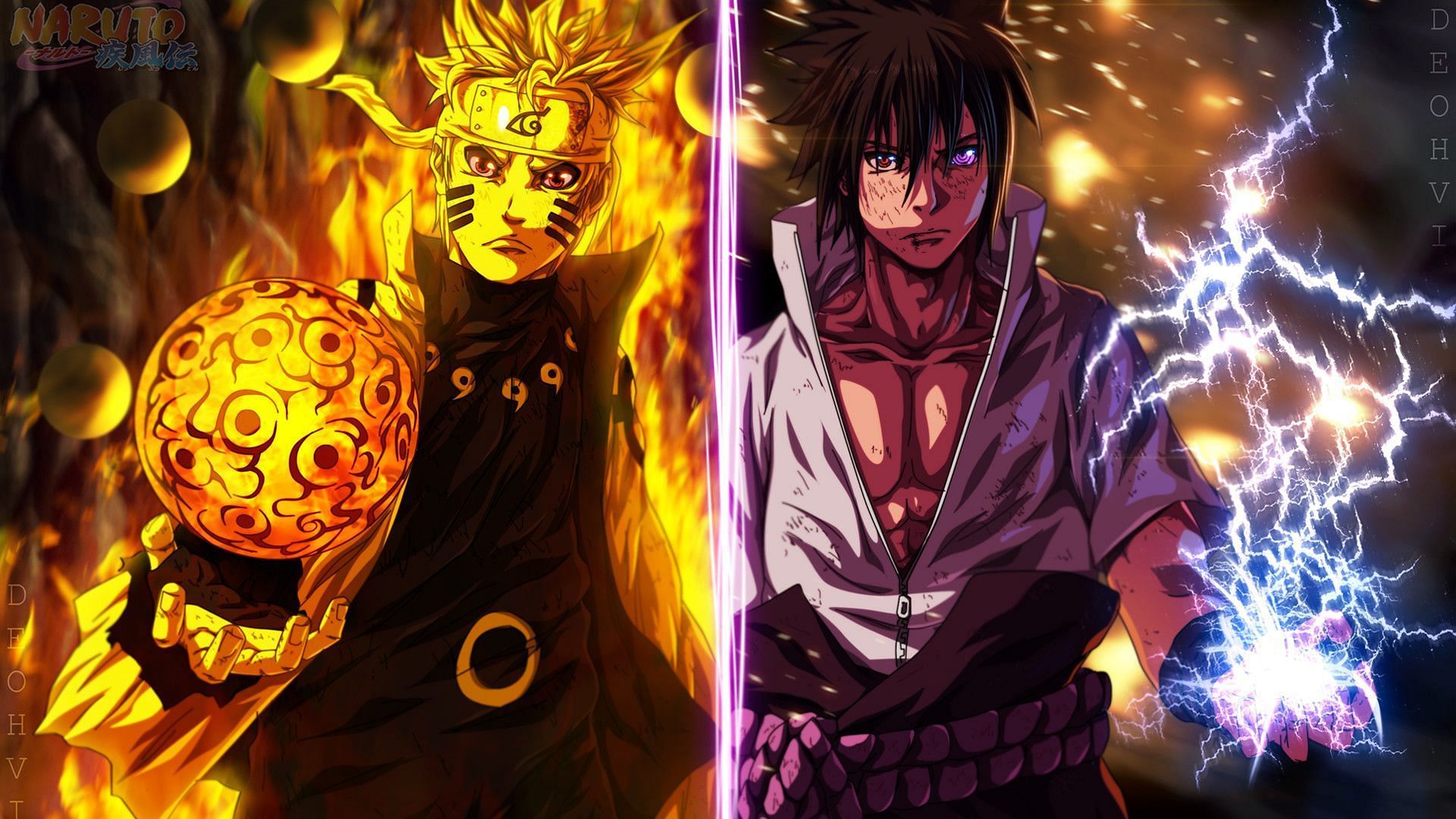 Naruto vs Sasuke (Image via CuteWallpaper)