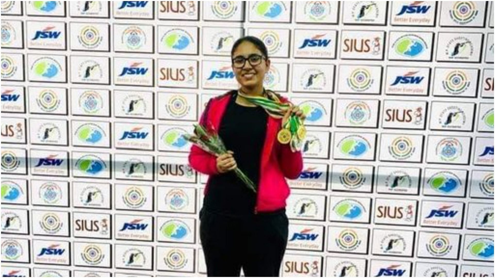 Indian shooter Khush Seerat Kaur Sandhu at 63rd National shooting championships (Pic Credit: Sandhu&#039;s Twitter)