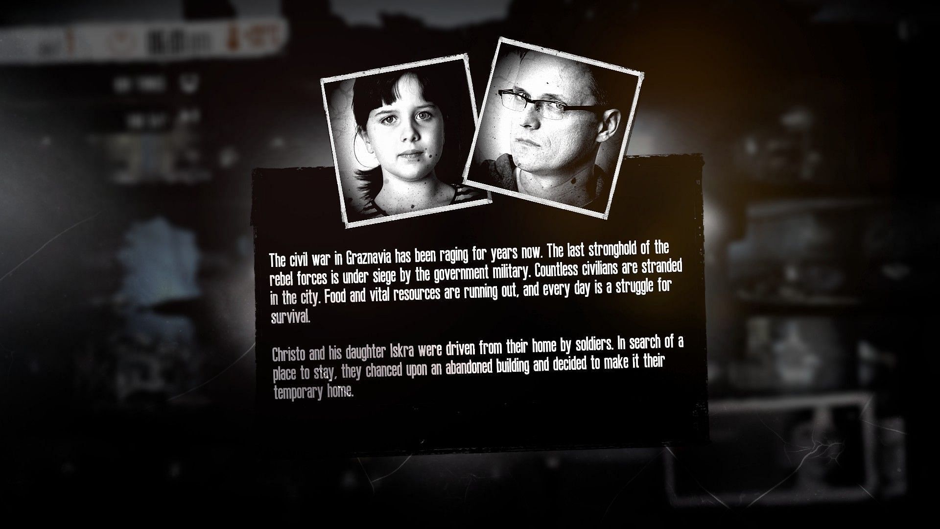 Backstories (Image via This War of Mine)