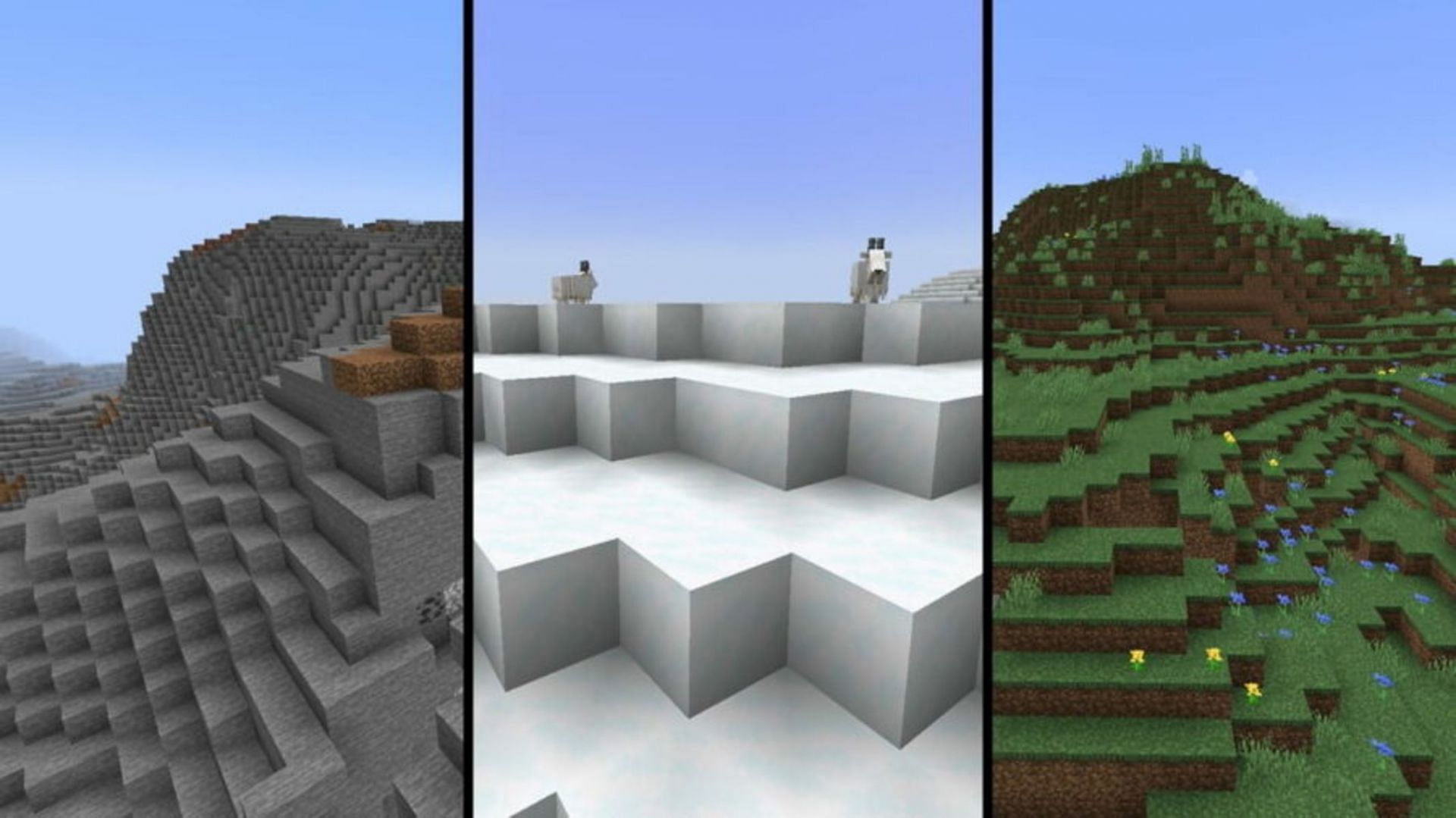 Ascending a mountain in Minecraft has taken on a new dimension (Image via Mojang)