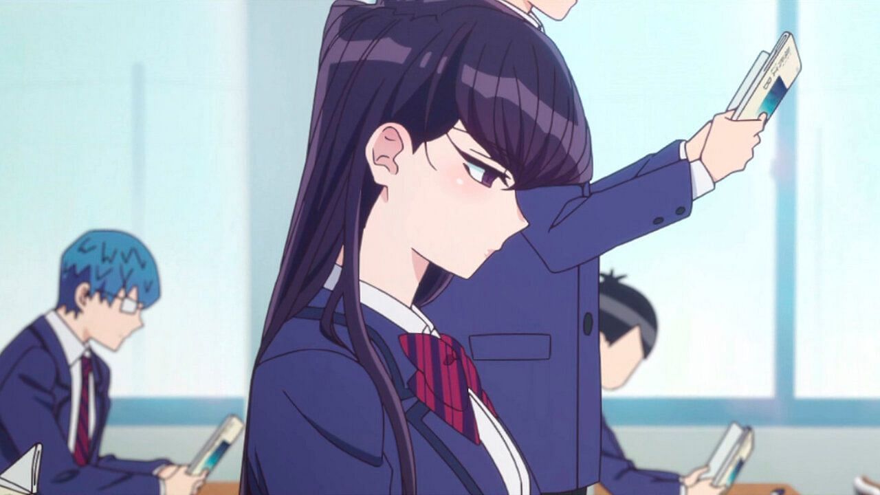 Protagonist Komi as seen in the Komi Can&#039;t Communicate anime (Image via Netflix)