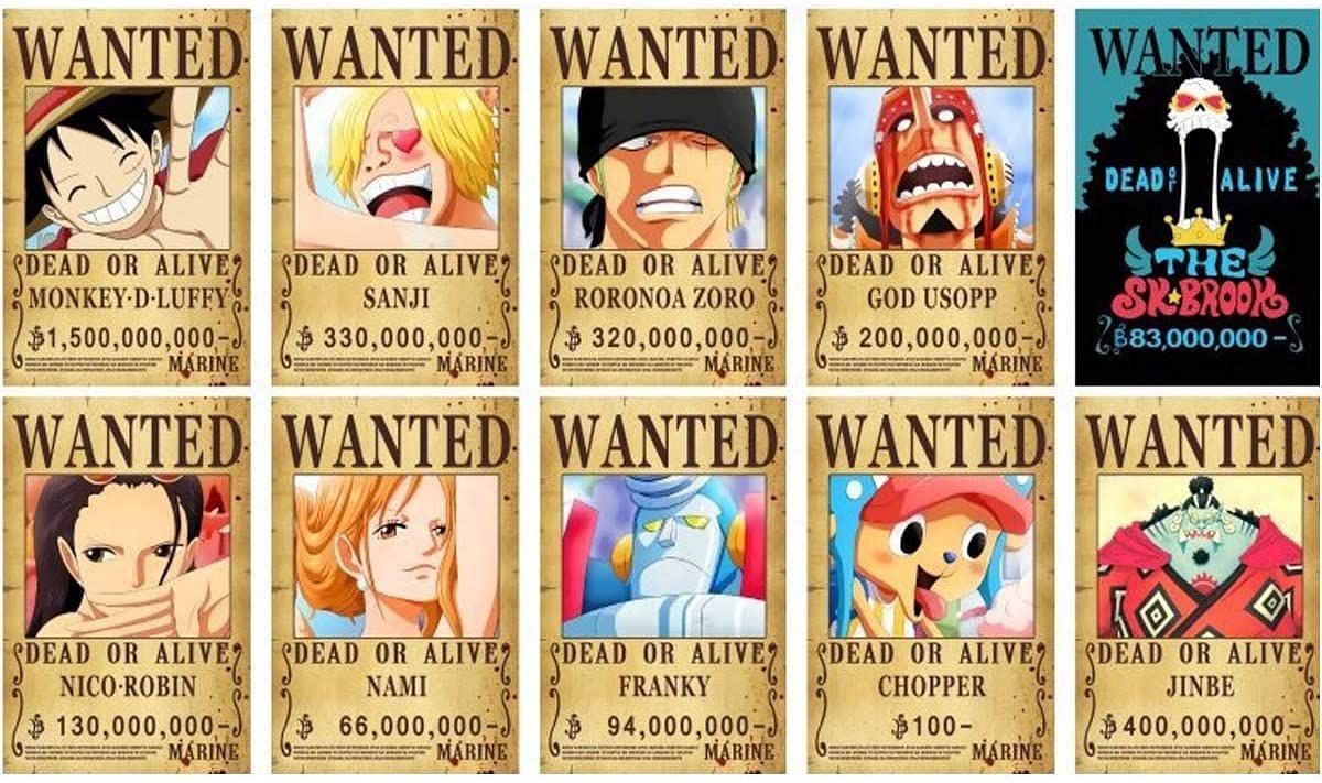 Collectibles & Art One Piece Wanted Posters Straw Hat Crew HIGH QUALITY