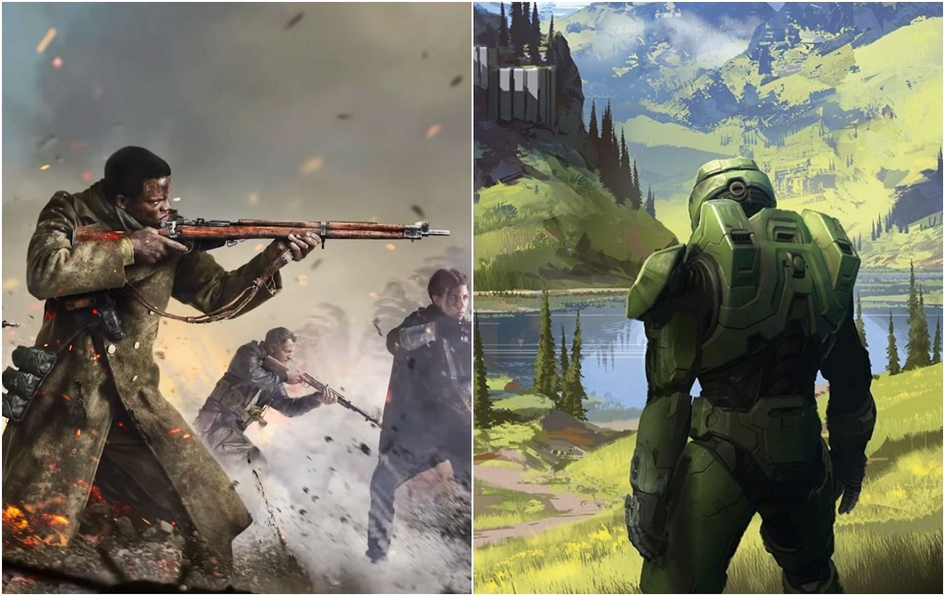 COD fans are looking dreamily at the Halo Infinite Championship Series 2021 (Images via Halo Infinite and Call of Duty: Vanguard)