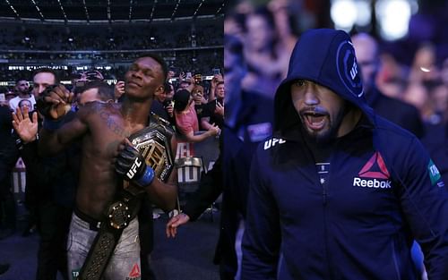 Israel Adesanya (left), Robert Whittaker (right) [Images via Getty: UFC 243 Whittaker v Adesanya]