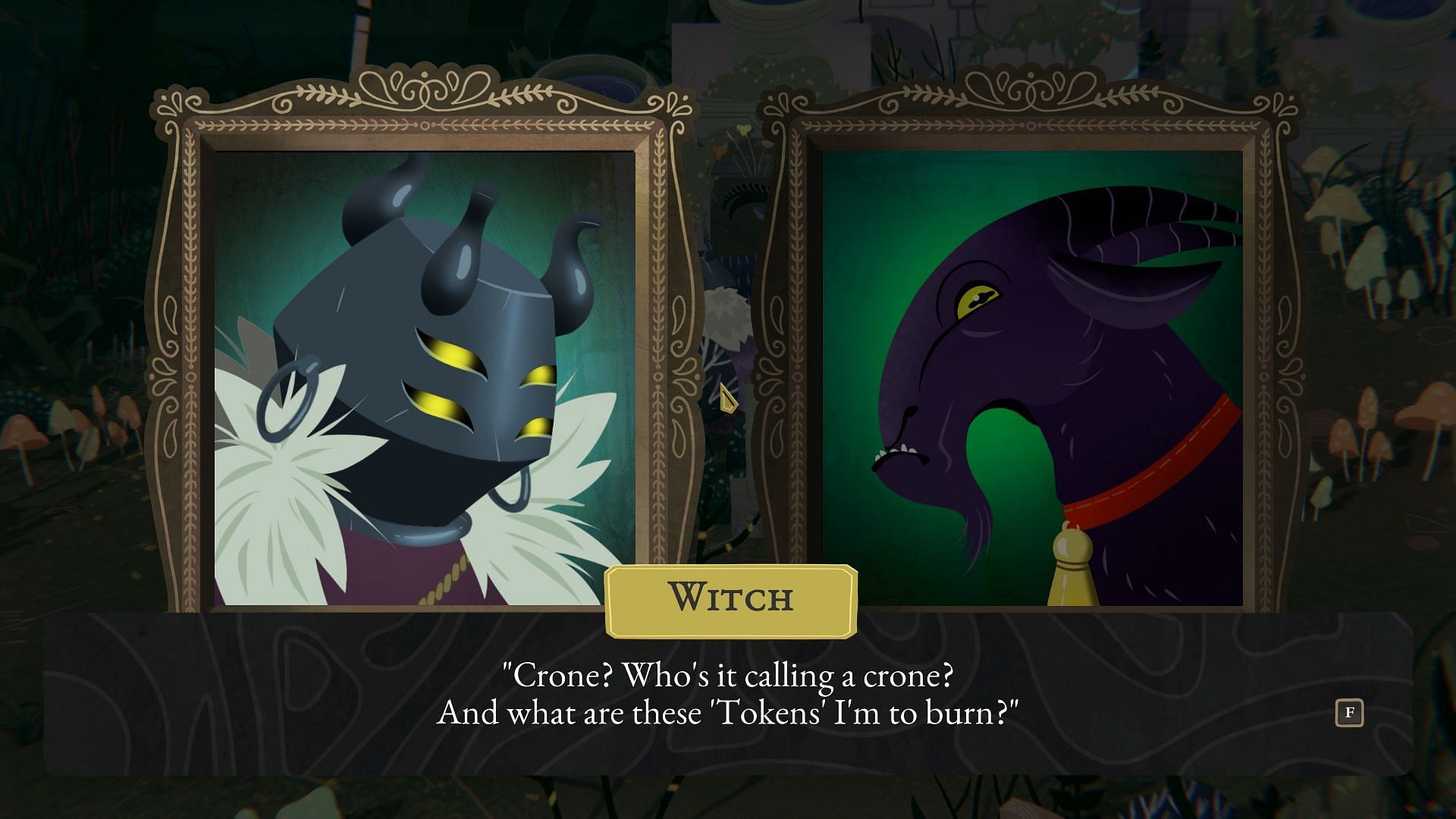 The Witch has sharp dislikes (Image via Wytchwood)