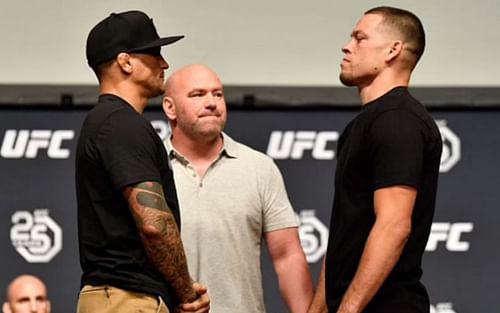 Dustin Poirier (left) and Nate Diaz (right)