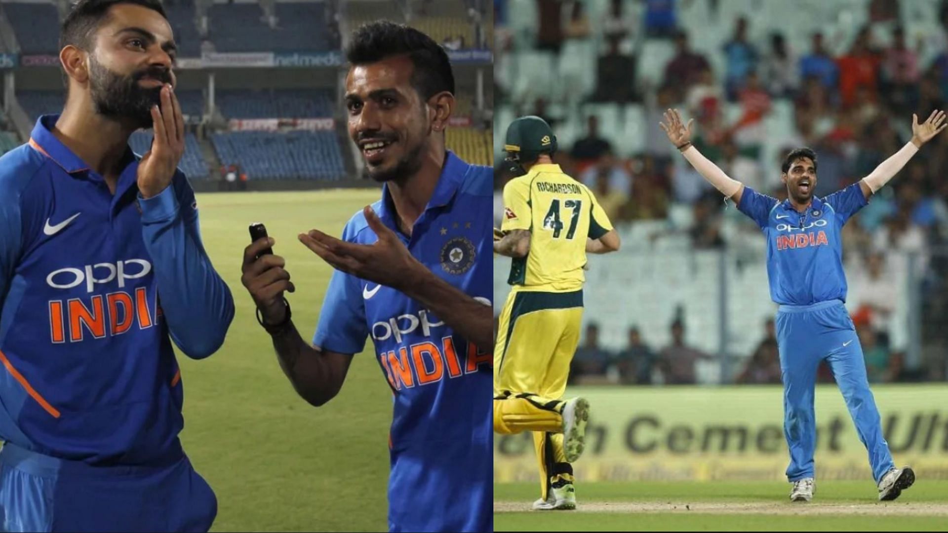 Yuzvendra Chahal and Bhuvneshwar Kumar are among the top 5 wicket-takers in ODIs under Virat Kohli (Image: BCCI)