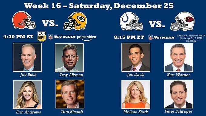 Indianapolis Colts face the Arizona Cardinals in Phoenix on Christmas day