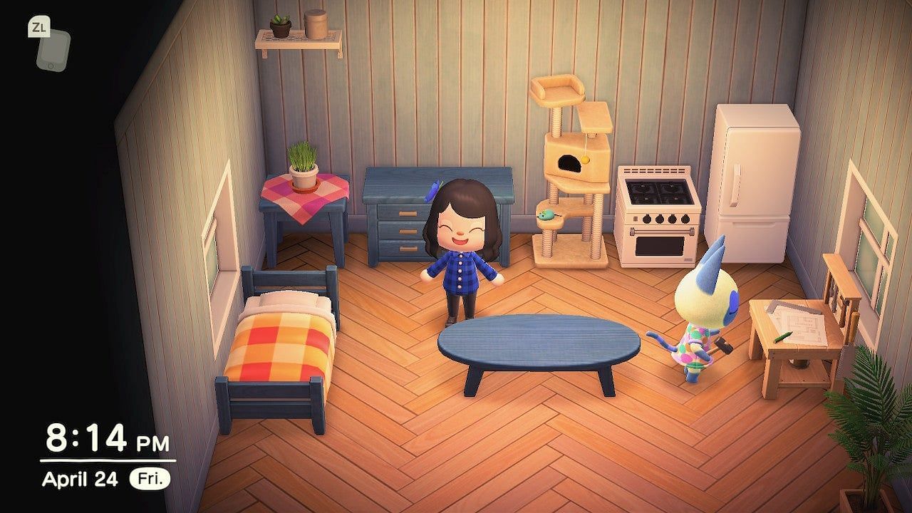 The cat tower is a great item for villagers&#039; homes in Animal Crossing (Image via Nintendo)