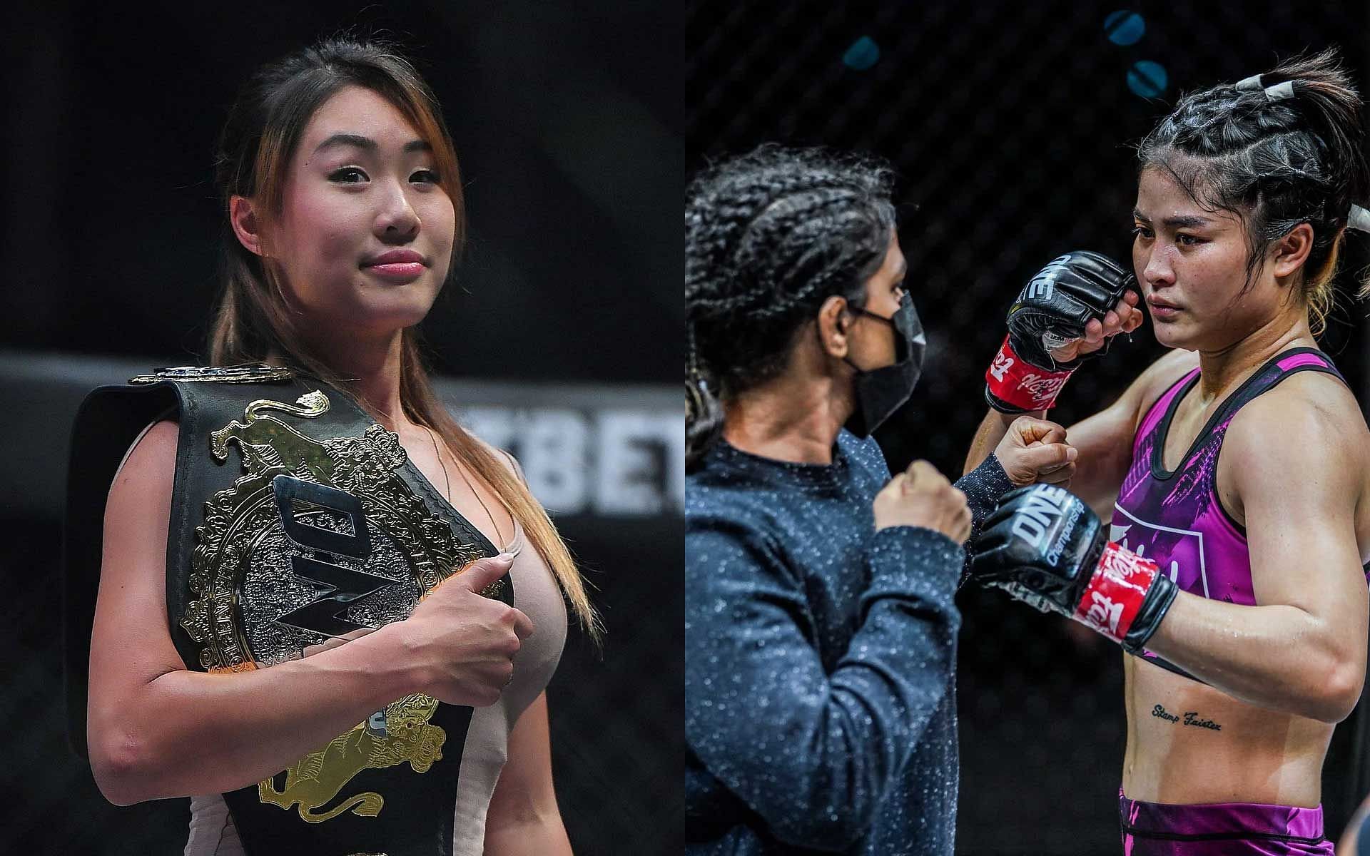 Angela Lee crashes Stamp Fairtex and Ritu Phogat&#039;s faceoff interview [Photo: ONE Championship]