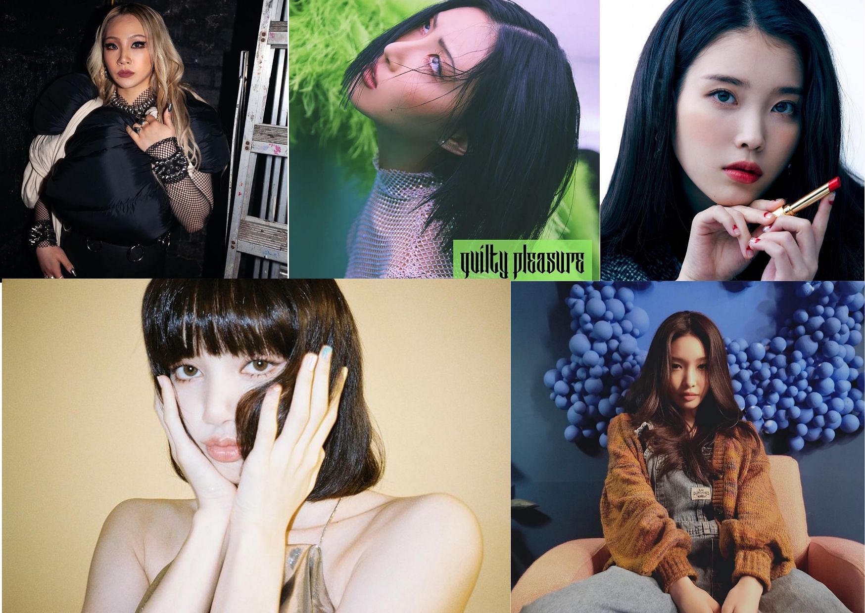 K-Pop female artists. (Image via Instagram/@dlwlrma/@_mariahwasa/@chungha_official/@alalalisa_m).