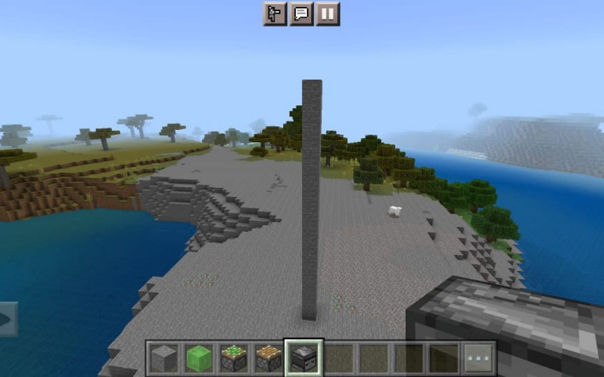 Build as high as possible (Image via Minecraft)