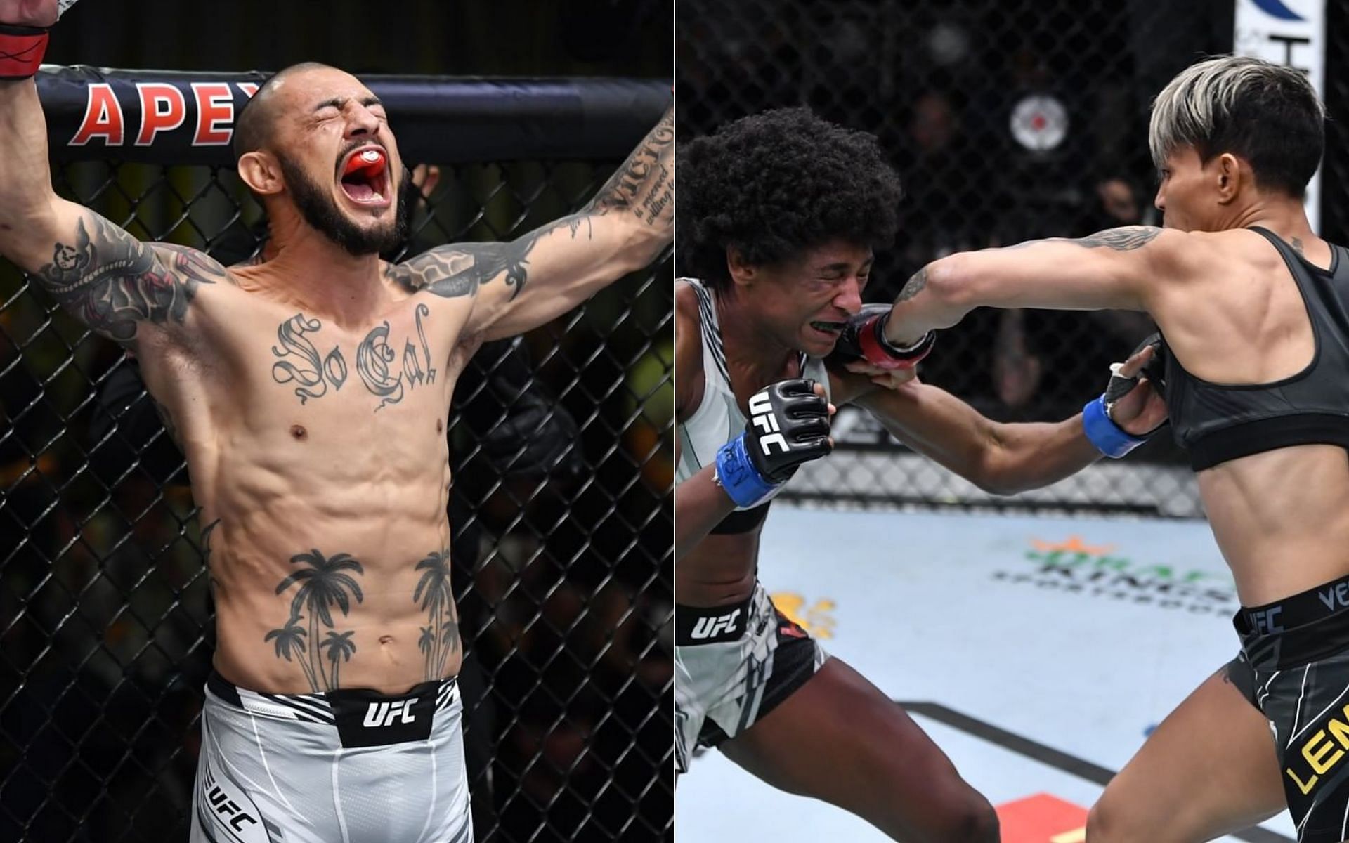 Cub Swanson (left) and Amanda Lemos vs Angela Hill (right) [Image credits: @ufc on Instagram]