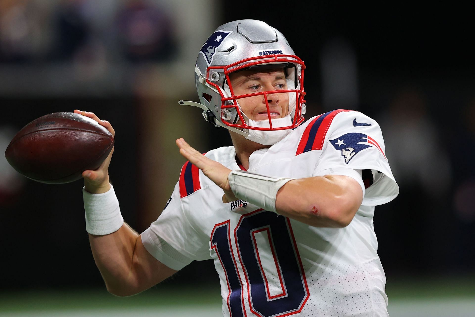 New England Patriots quarterback Mac Jones v Atlanta Falcons