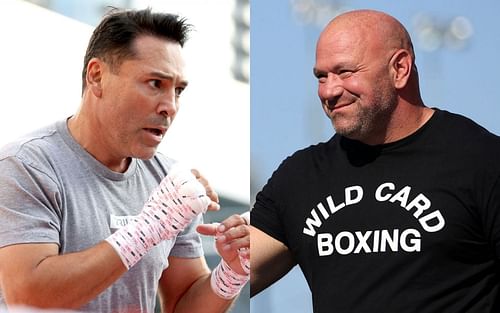 Oscar De La Hoya (left) and Dana White (right)