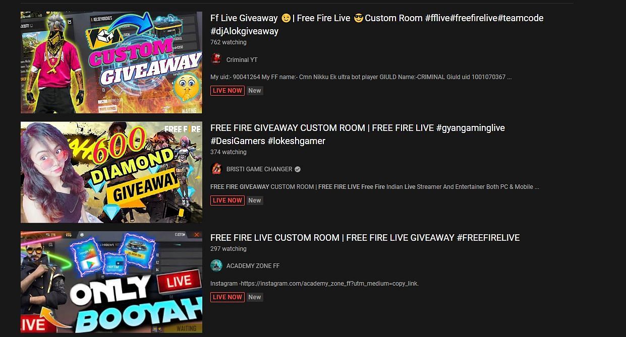 Giveaways and custom rooms (Image via Google)