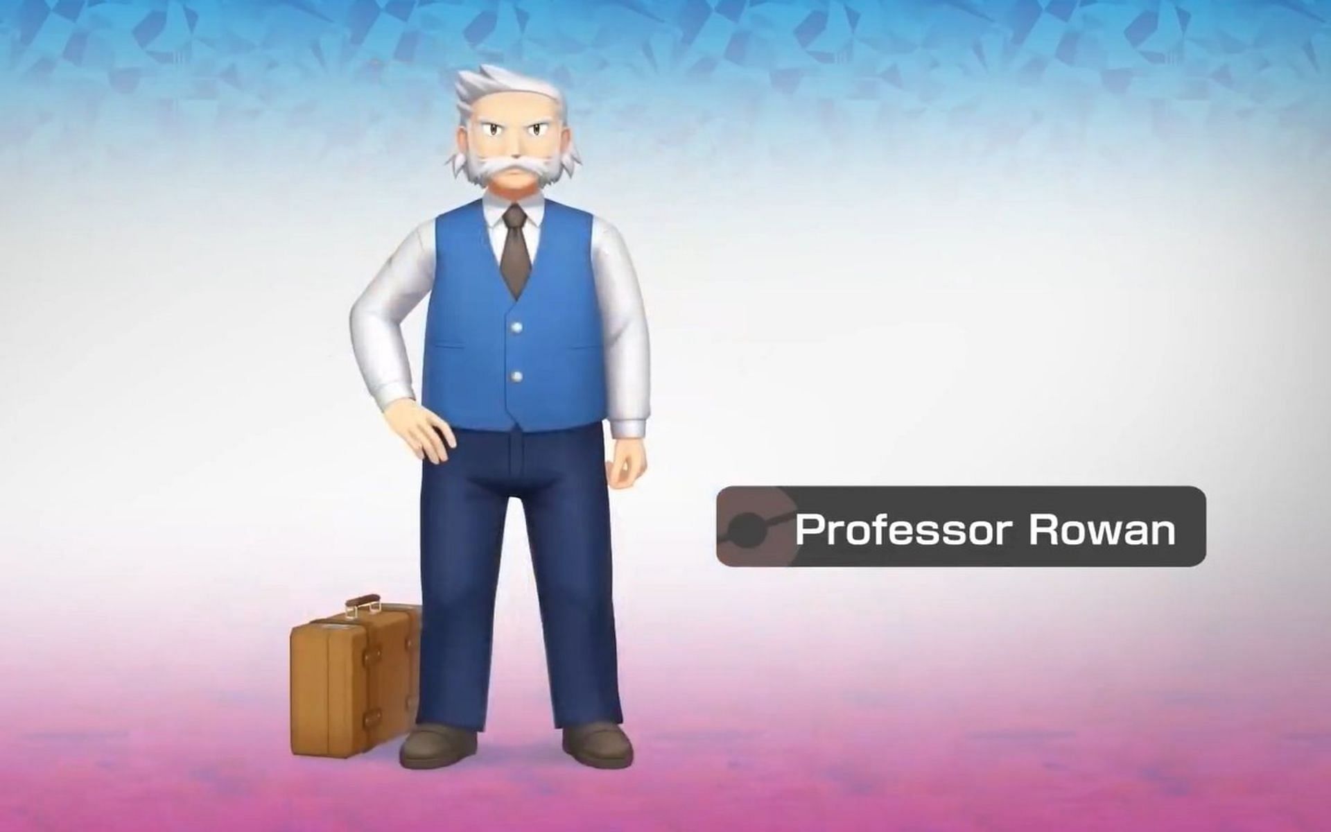 The glitch occured after Professor Rowan explained the world of Pokemon (Image via The Pokemon Company)