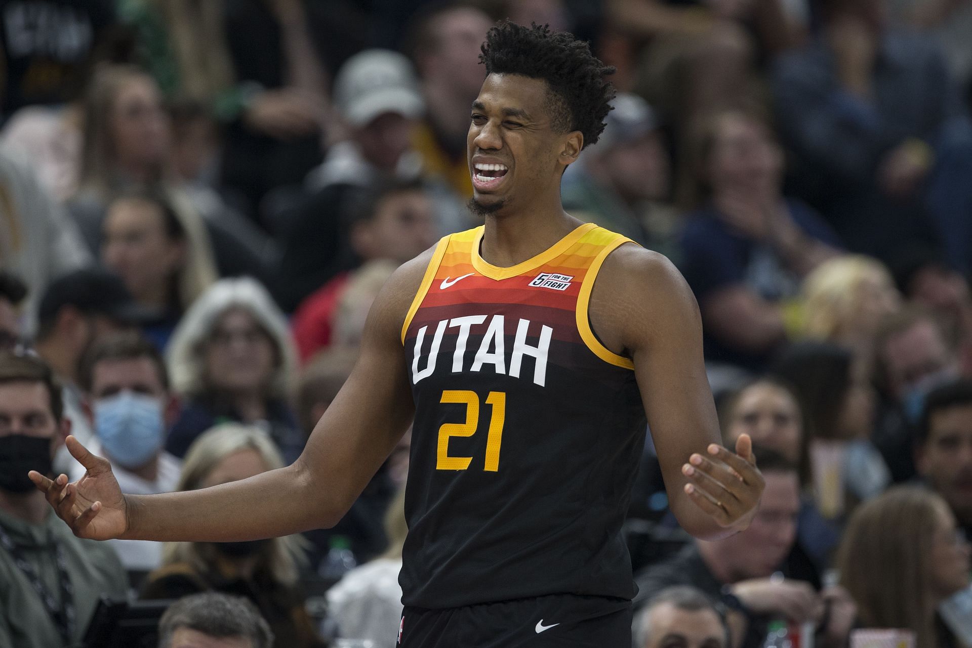 Hassan Whiteside in action for the Utah Jazz