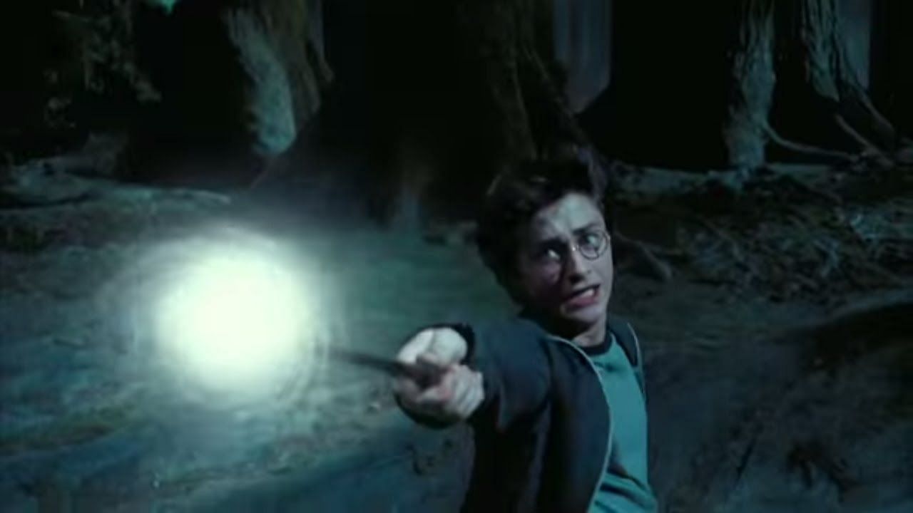 Harry casting the Patronus spell (Image via Warner Bros.)