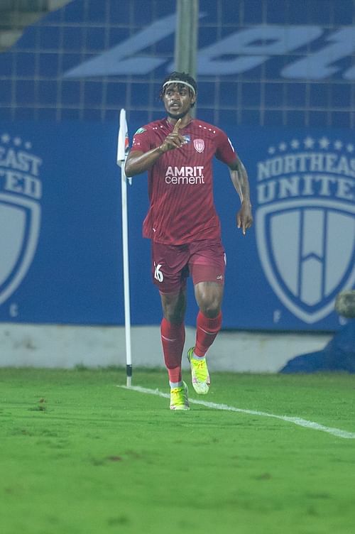 NorthEast United FC's Deshorn Brown scored a hat-trick against Mumbai City FC (Image Courtesy: ISL)