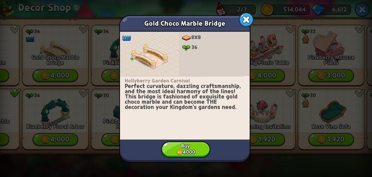 Cookie Run: Kingdom Gold Choco Marble Bridge (Image via Sportskeeda)