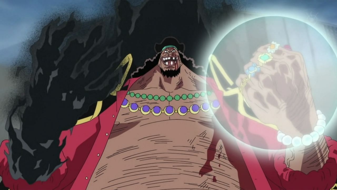 Blackbeard as seen in the One Piece anime. (Image via Toei Animation)
