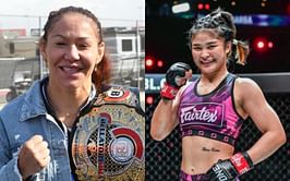 Cris Cyborg picks Stamp Fairtex's brain about wrestling in Muay Thai vs wrestling in MMA