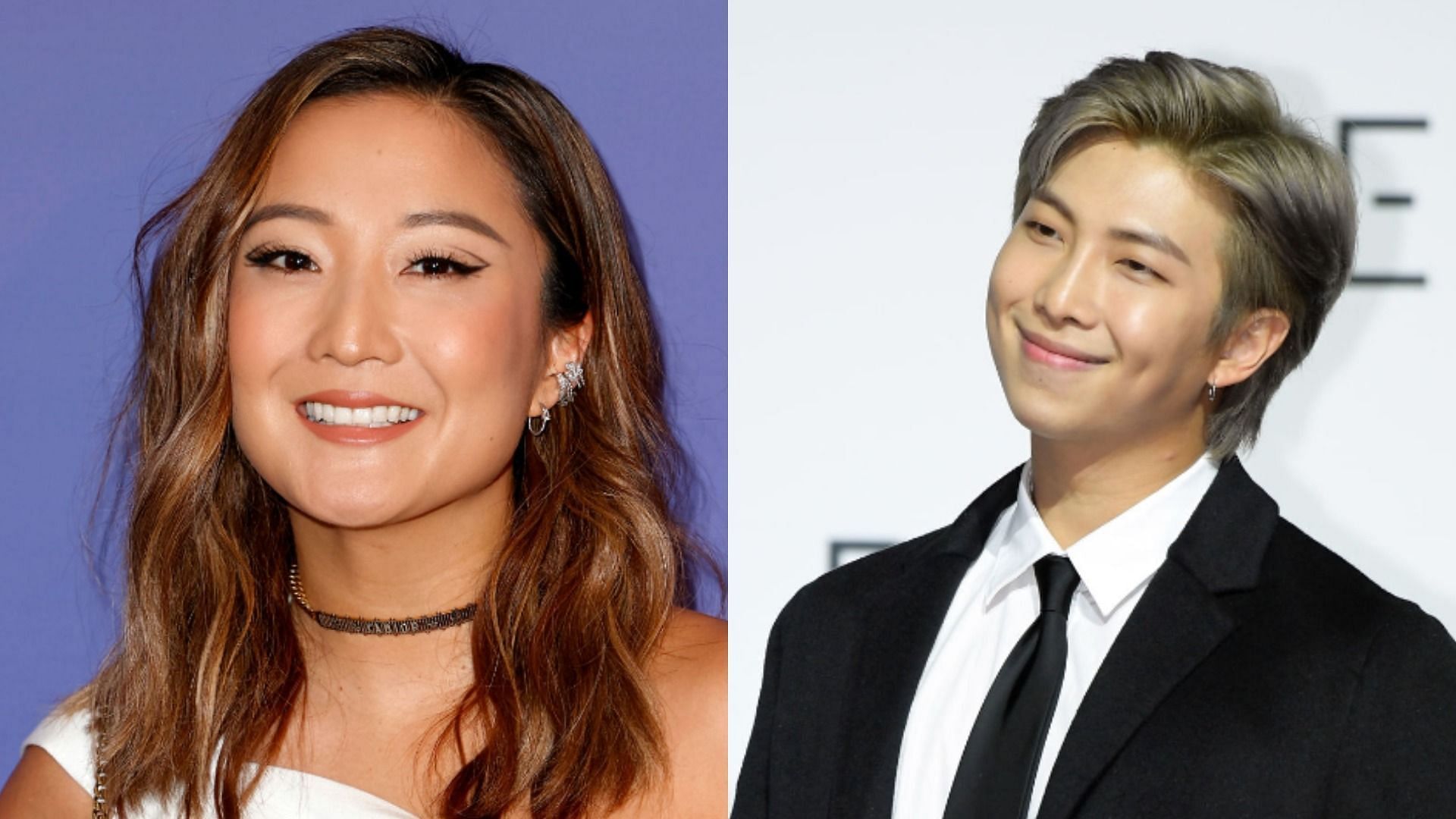 BTS&#039; RM praised Ashley Park&#039;s &#039;Dynamite&#039; cover on &#039;Emily in Paris&#039; (Image via Getty Images/Frazer Harrison and The Chosunilbo JNS)