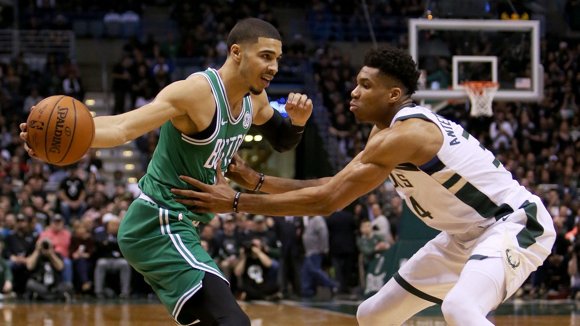 The Boston Celtics will host the defending champion, Milwaukee Bucks, for the second time this season on Monday. [Photo: Heavy.com]
