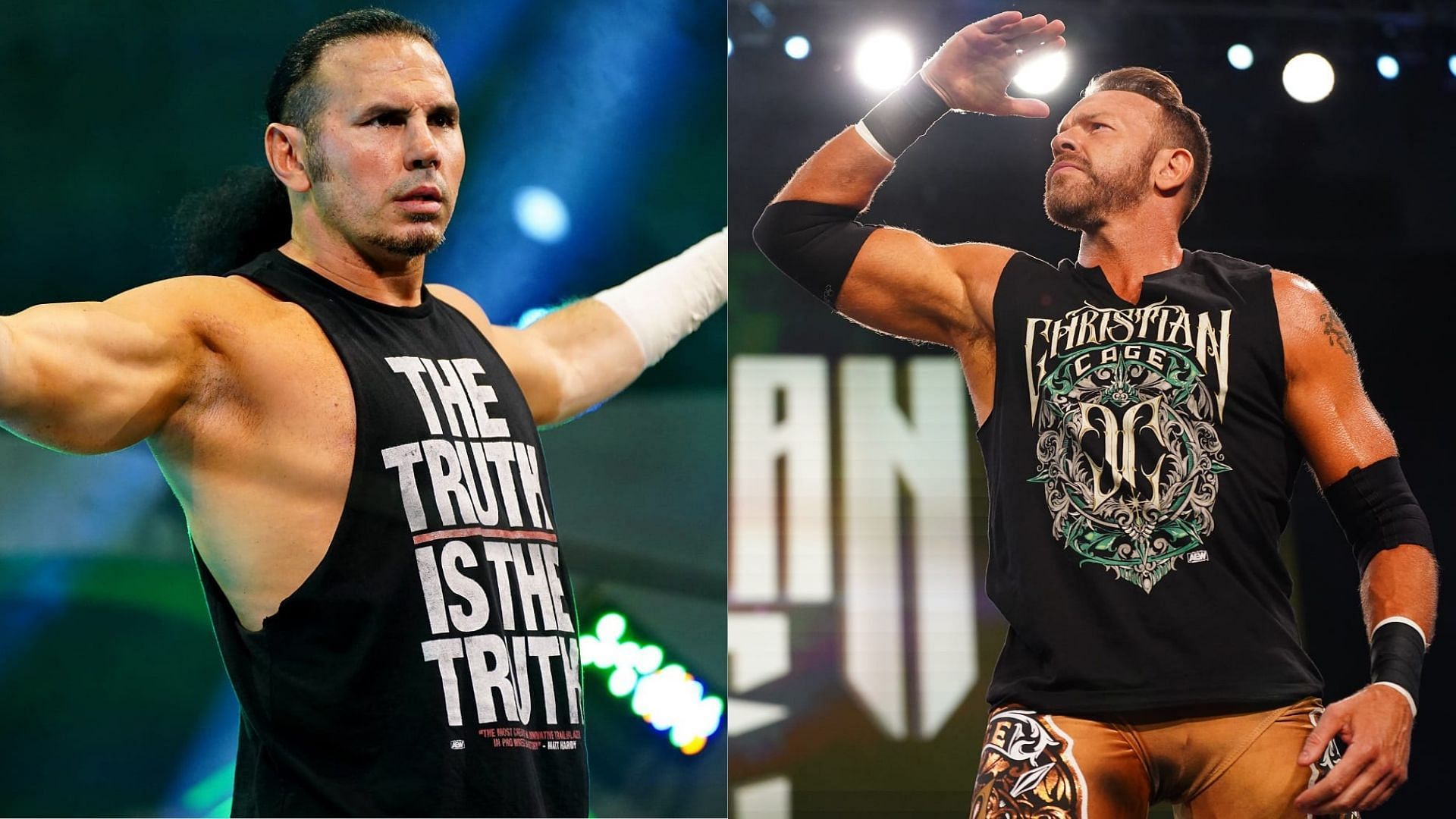 Matt Hardy (left) and Christian (right) are former WWE Superstars in AEW