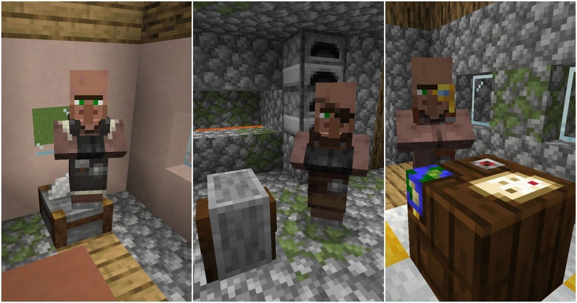 Trading with villagers can be a great way to get materials, but one should be careful of bad value trades (Image via Mojang)