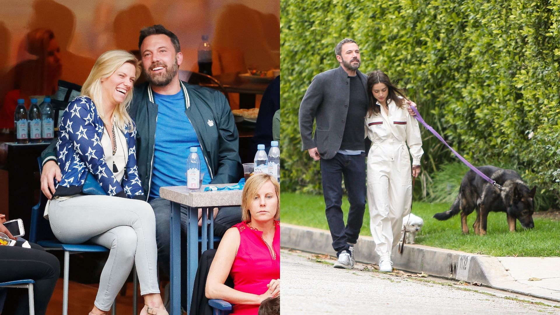 Ben Affleck with Lindsay Shookus and Ana de Armas (Images via Getty Images)