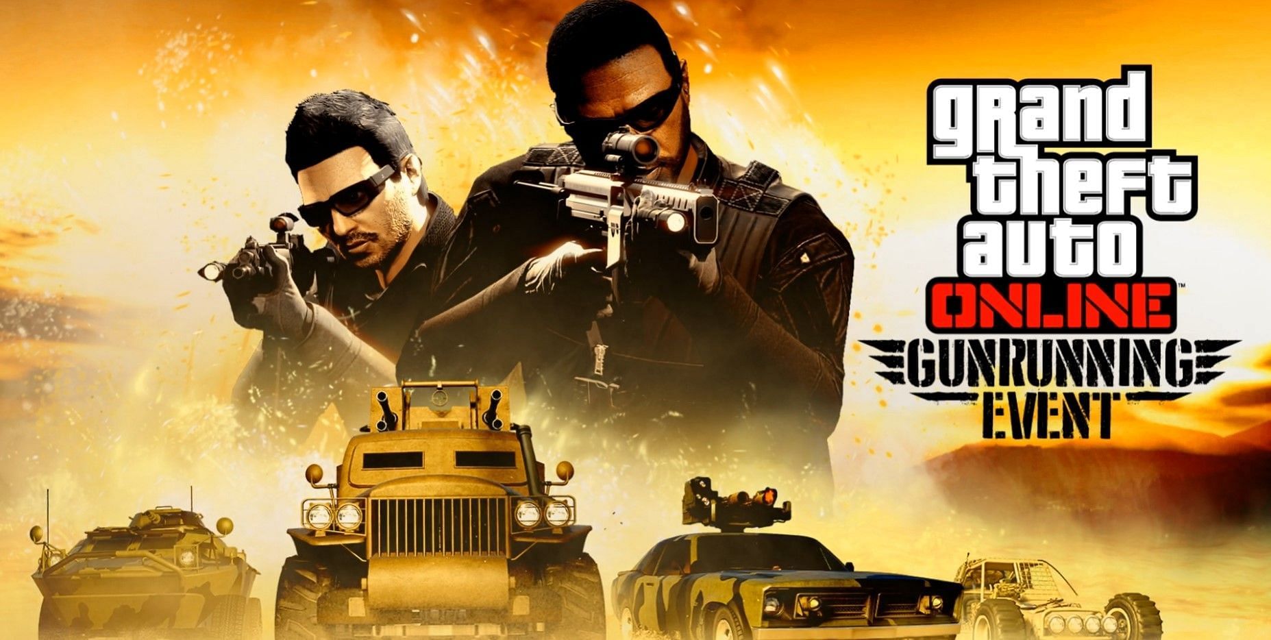 The banner page for this week&#039;s GTA Online updates (Image via Rockstar Games)