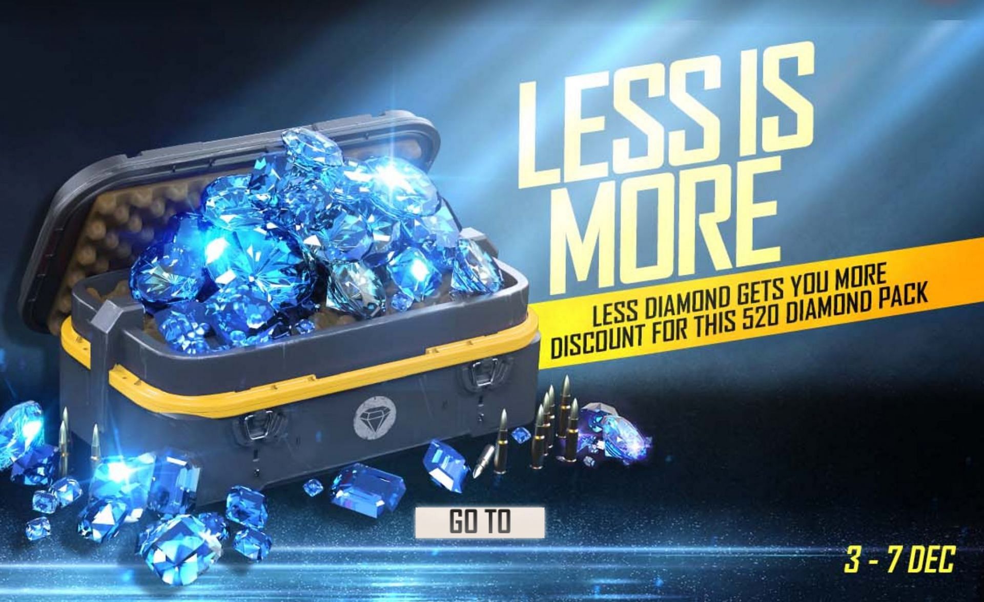 Less is More event will give discount on the diamonds (Image via Free Fire)