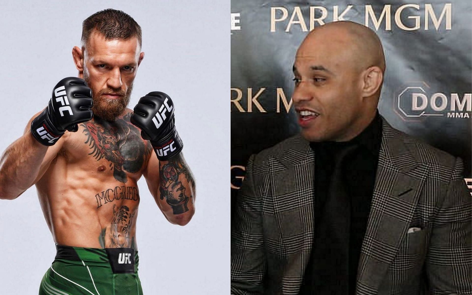 Conor McGregor (left) and Ali Abdelaziz (right)