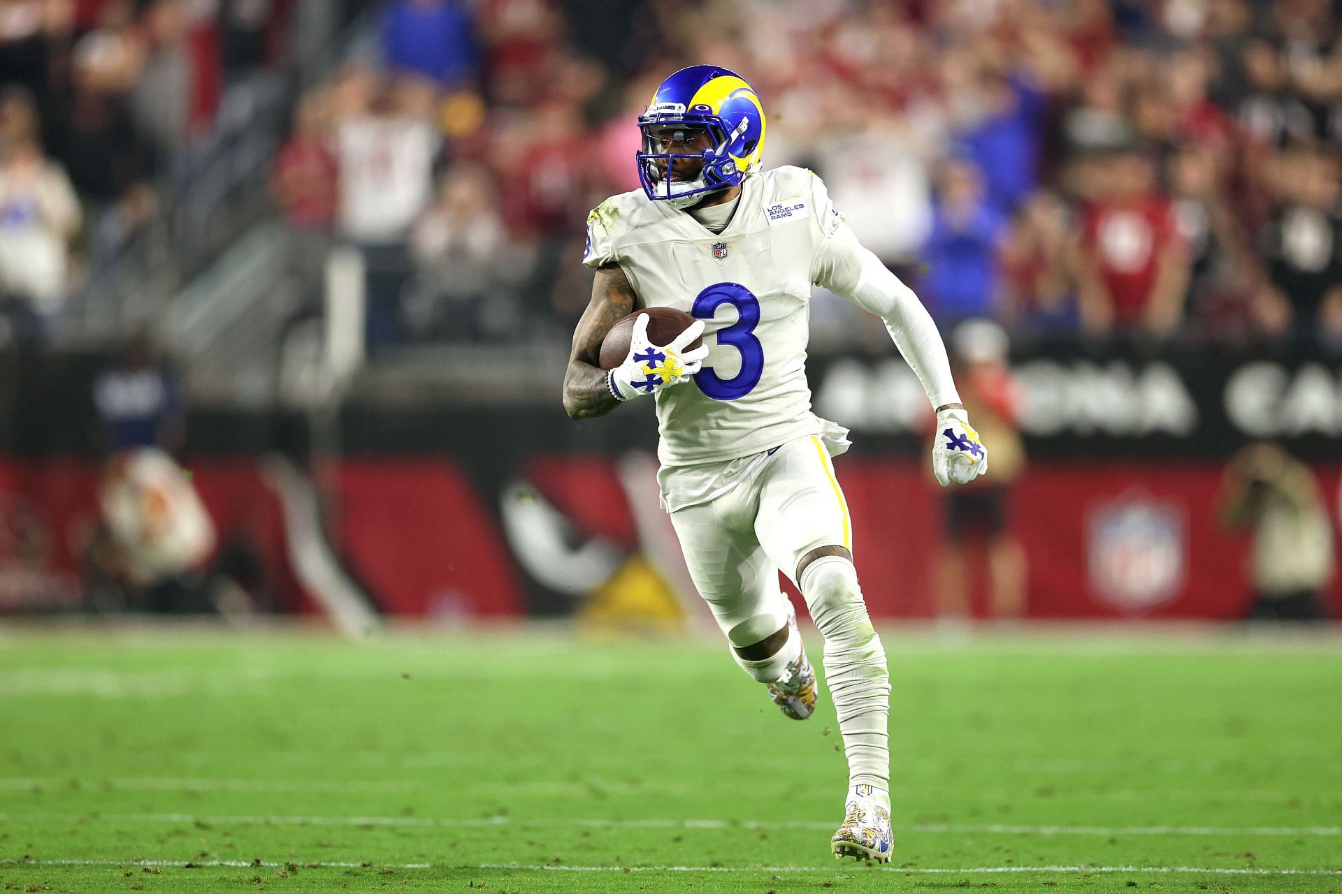 Los Angeles Rams wide receiver Odell Beckahm Jr. hauled in six catches.