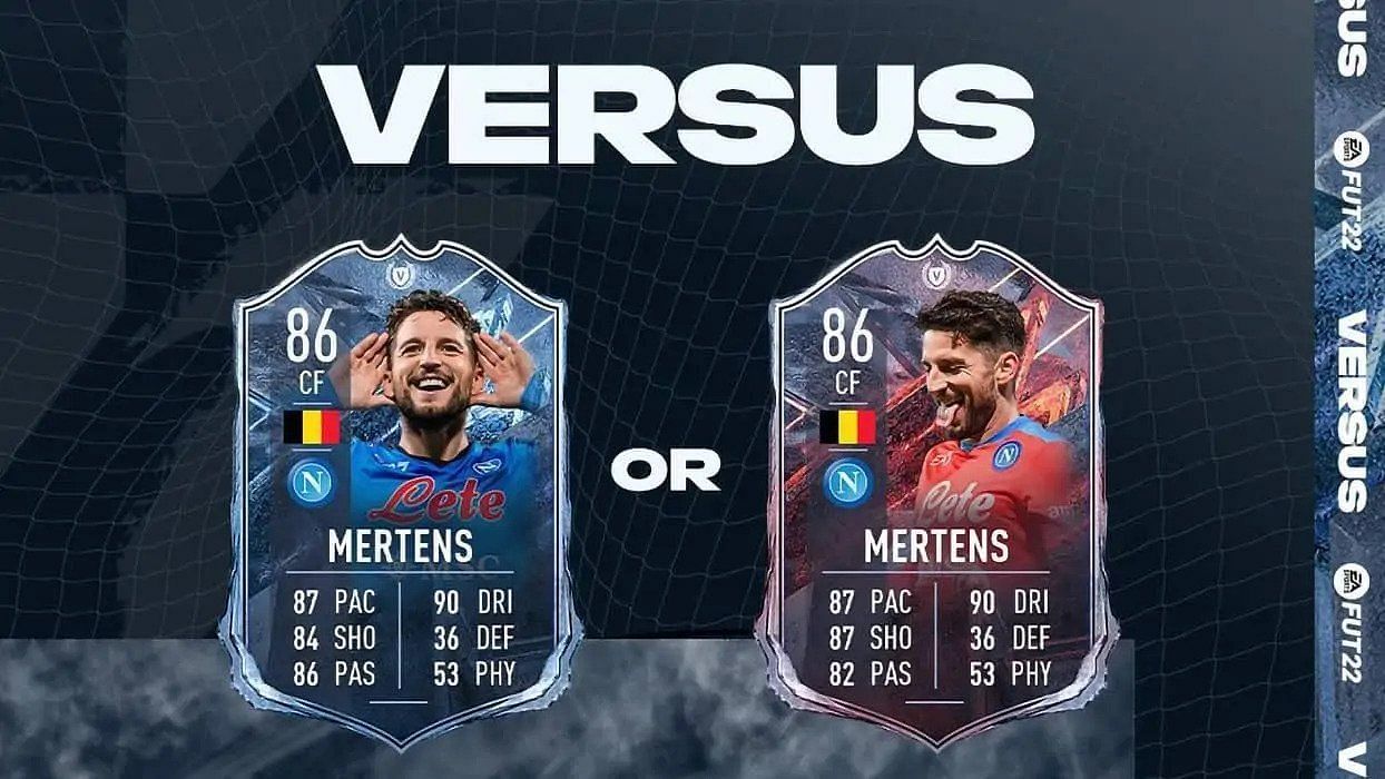 Dries Mertens Versus player pick SBC is now live in FIFA 22 Ultimate Team (Image via EA Sports)
