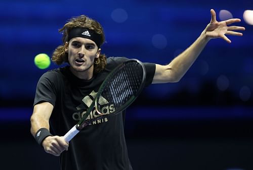 Stefanos Tsitsipas at the ATP Finals 2021