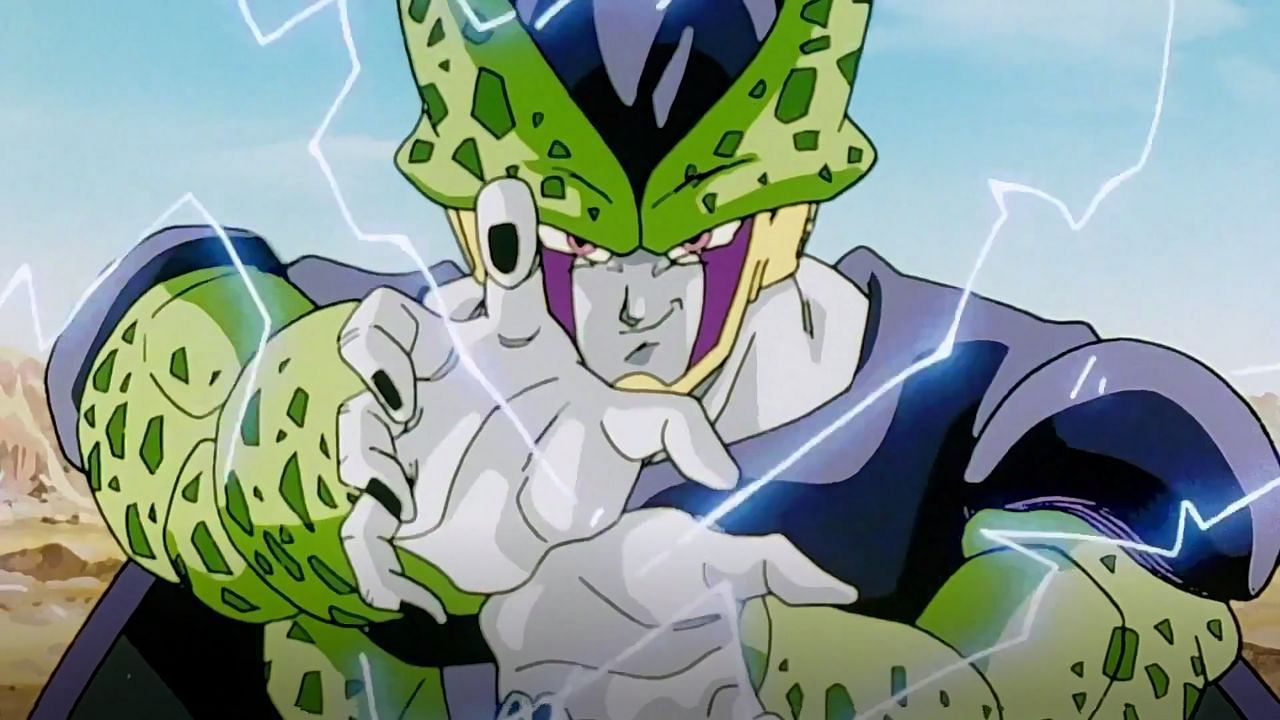 Cell&#039;s perfect form as seen in Dragon Ball Z (Image via Toei Animation)