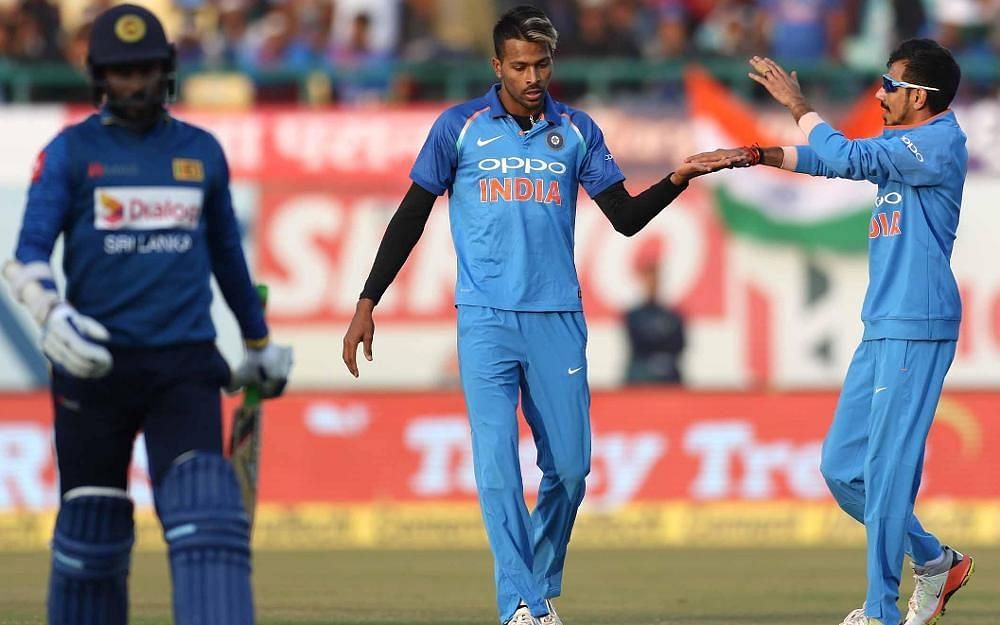 Hardik Pandya (C) was the only all-rounder in Rohit Sharma&#039;s first match as the Indian ODI captain (Image Courtesy: BCCI)