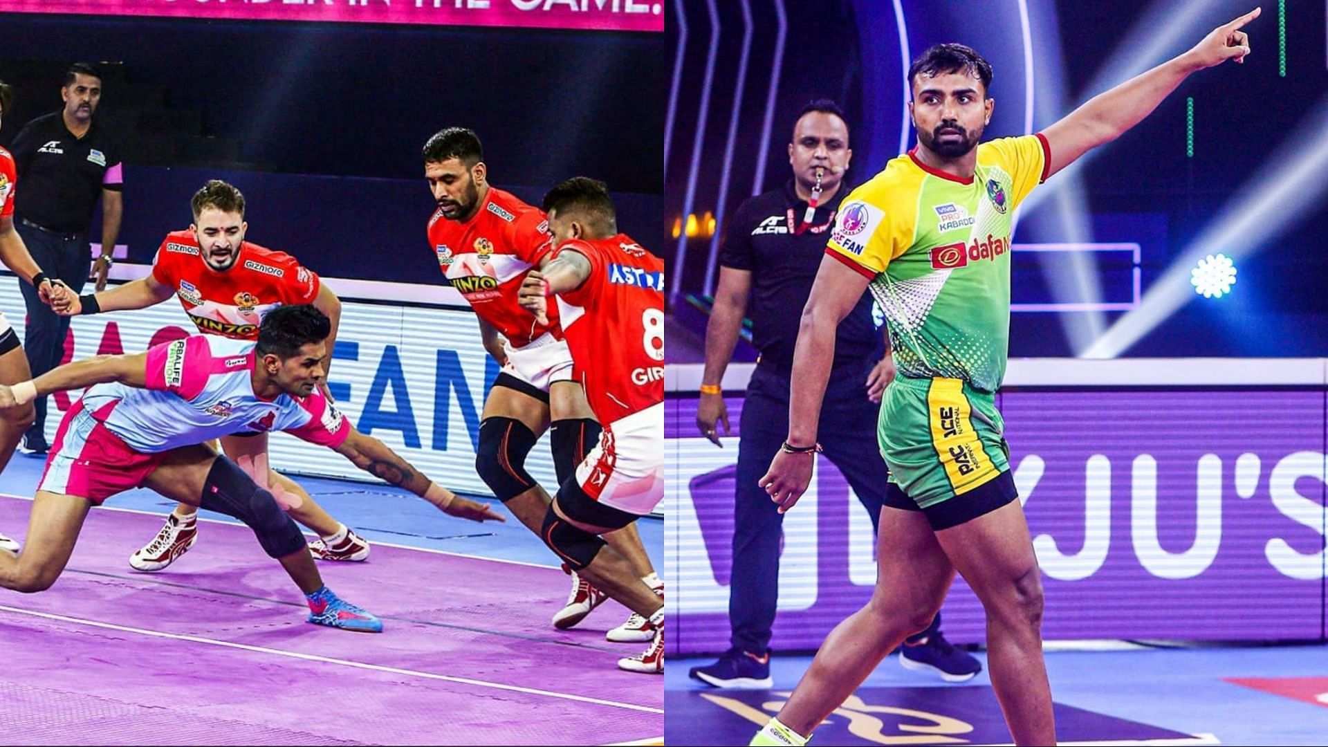 The second day of Pro Kabaddi 2021 was equally dominated by raiders and defenders (Image: Pro Kabaddi/Instagram)