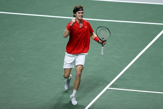 Mubadala World Tennis Championship: Andrey Rublev reaches final after beating Denis Shapovalov in three-set thriller