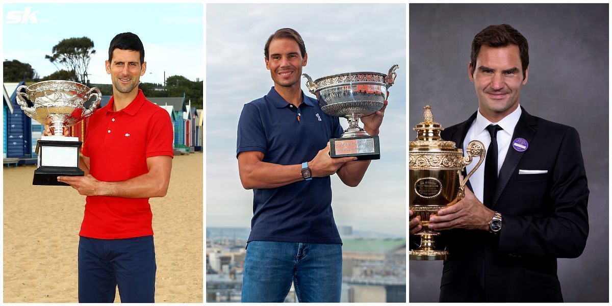 Novak Djokovic, Rafael Nadal, and Roger Federer