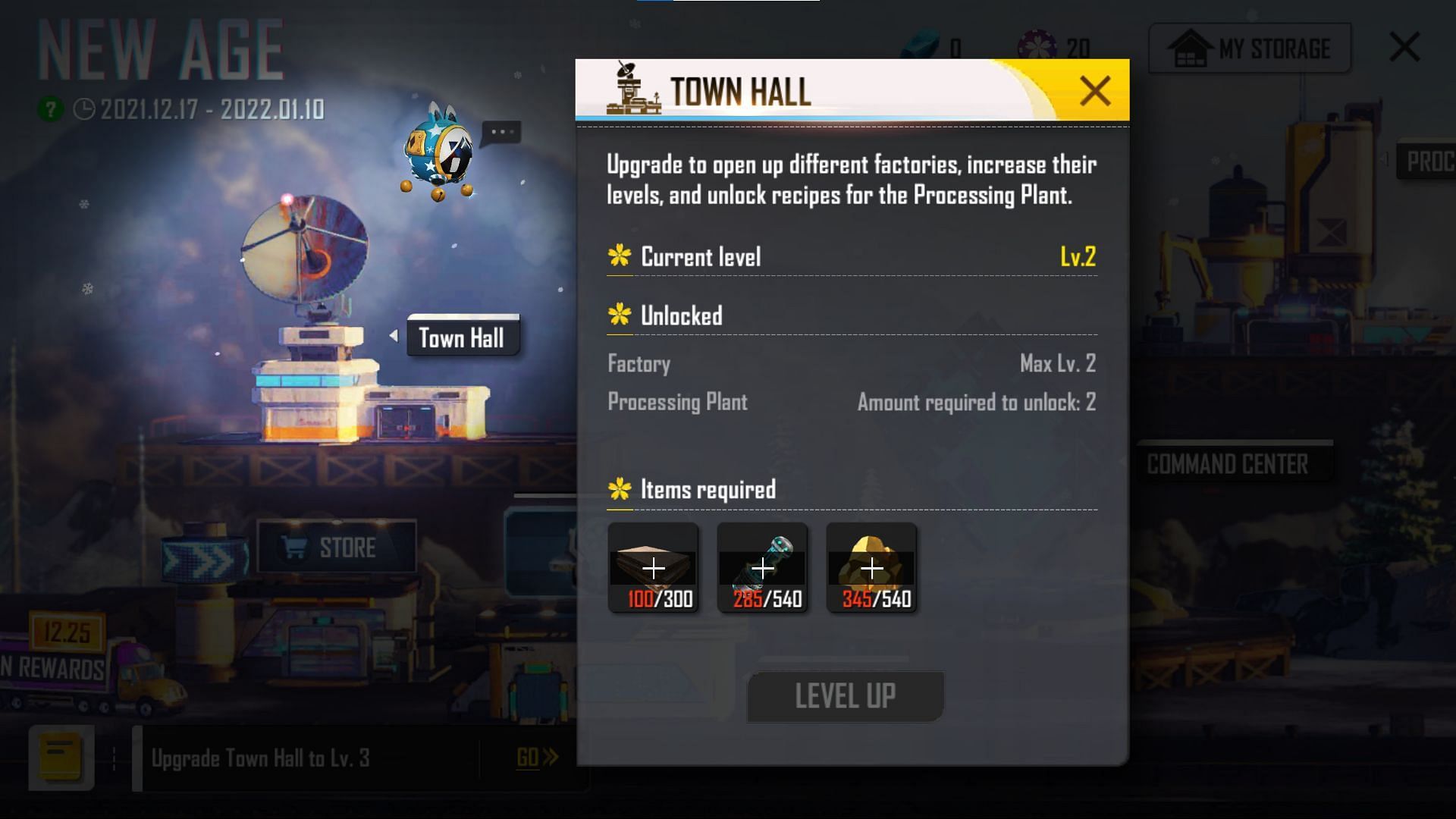 Upgrading the Town Hall has several benefits (Image via Free Fire)