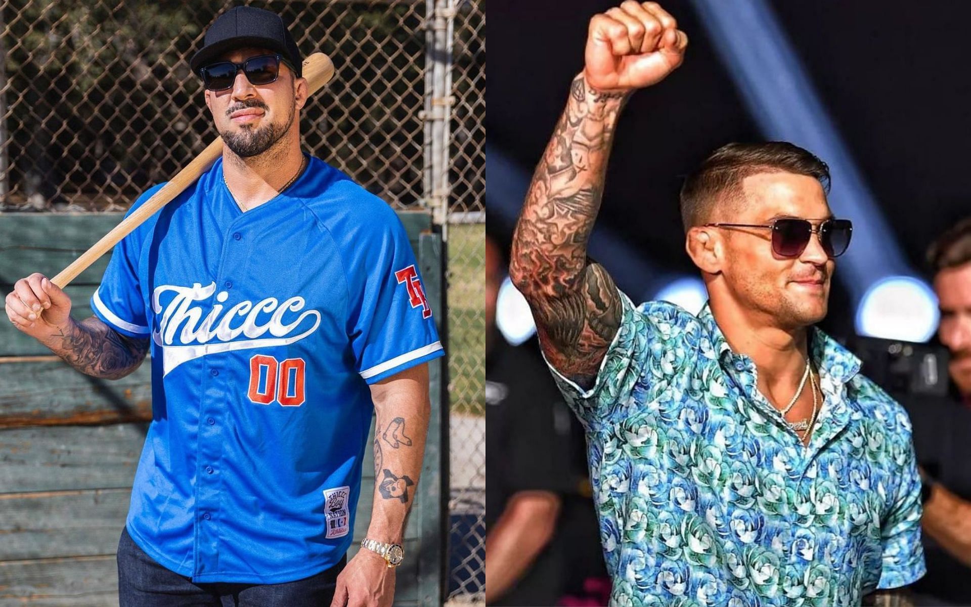 Brendan Schaub (left) and Dustin Poirier (right) [Image Courtesy: @brendanschaub and @dustinpoirier on Instagram]