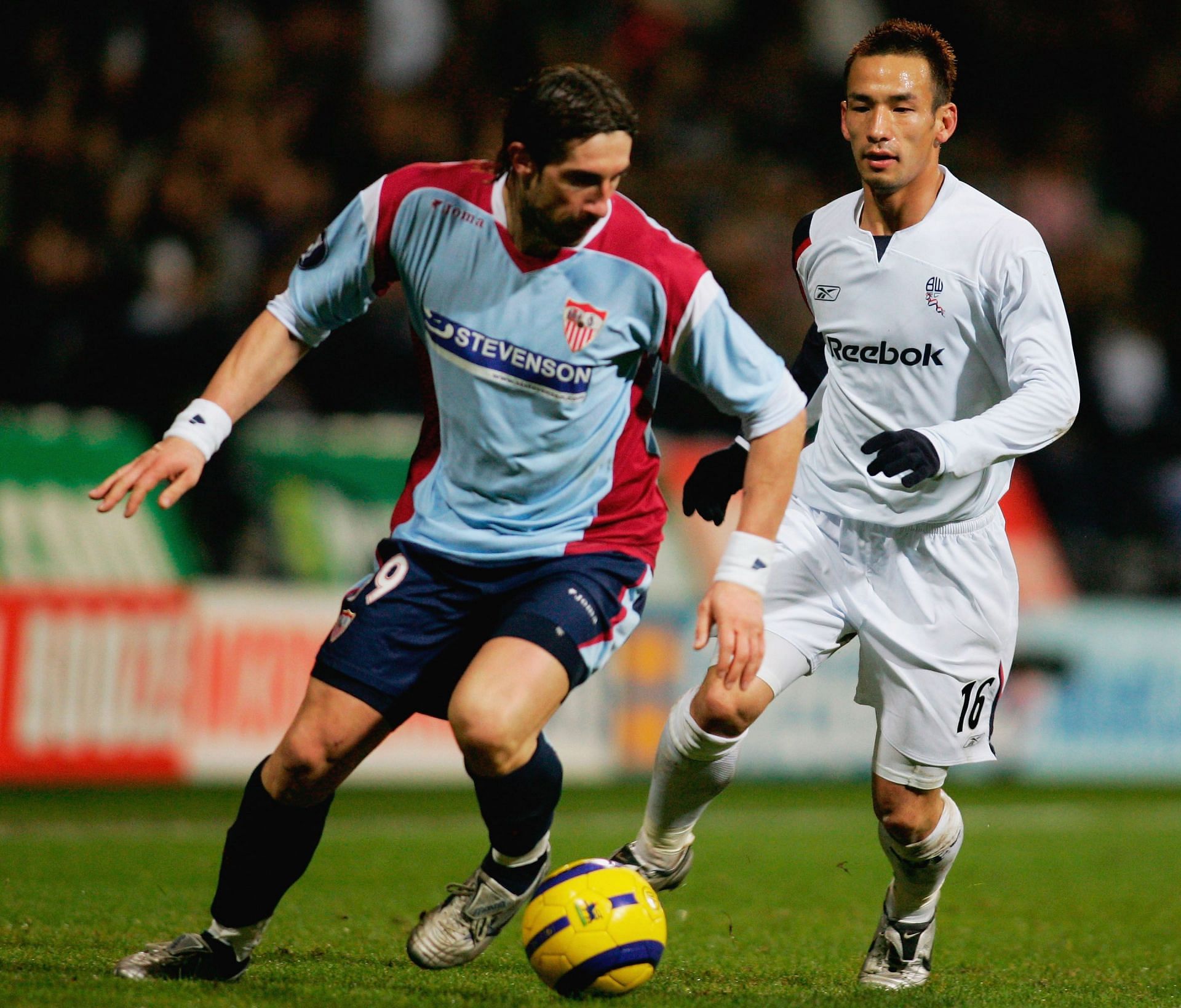 Hidetoshi Nakata (right) played for Bolton Wanderers in his final days