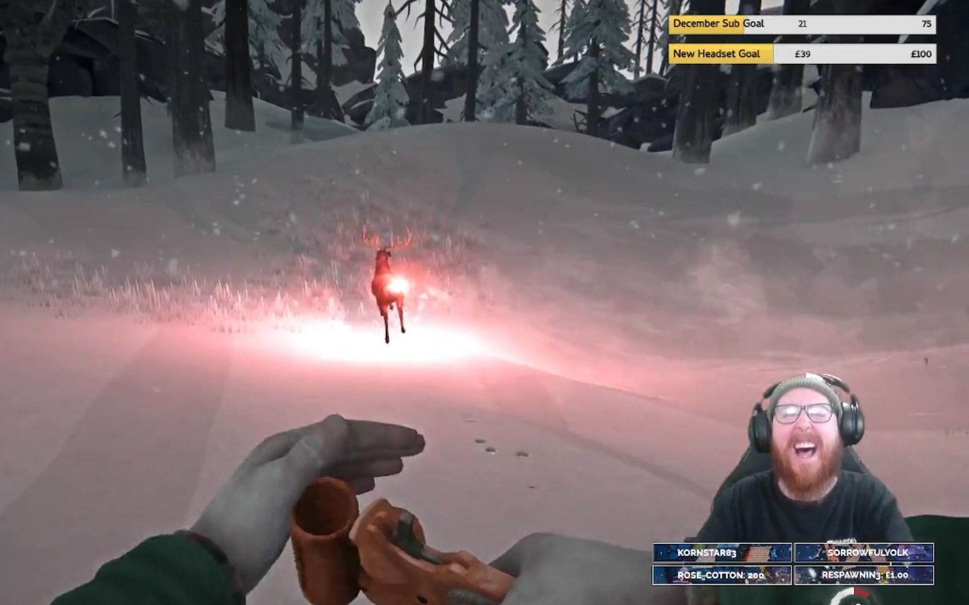 varhalian &quot;finds&quot; Rudolph in The Lost Dark (Image via Twitch/varhalian)