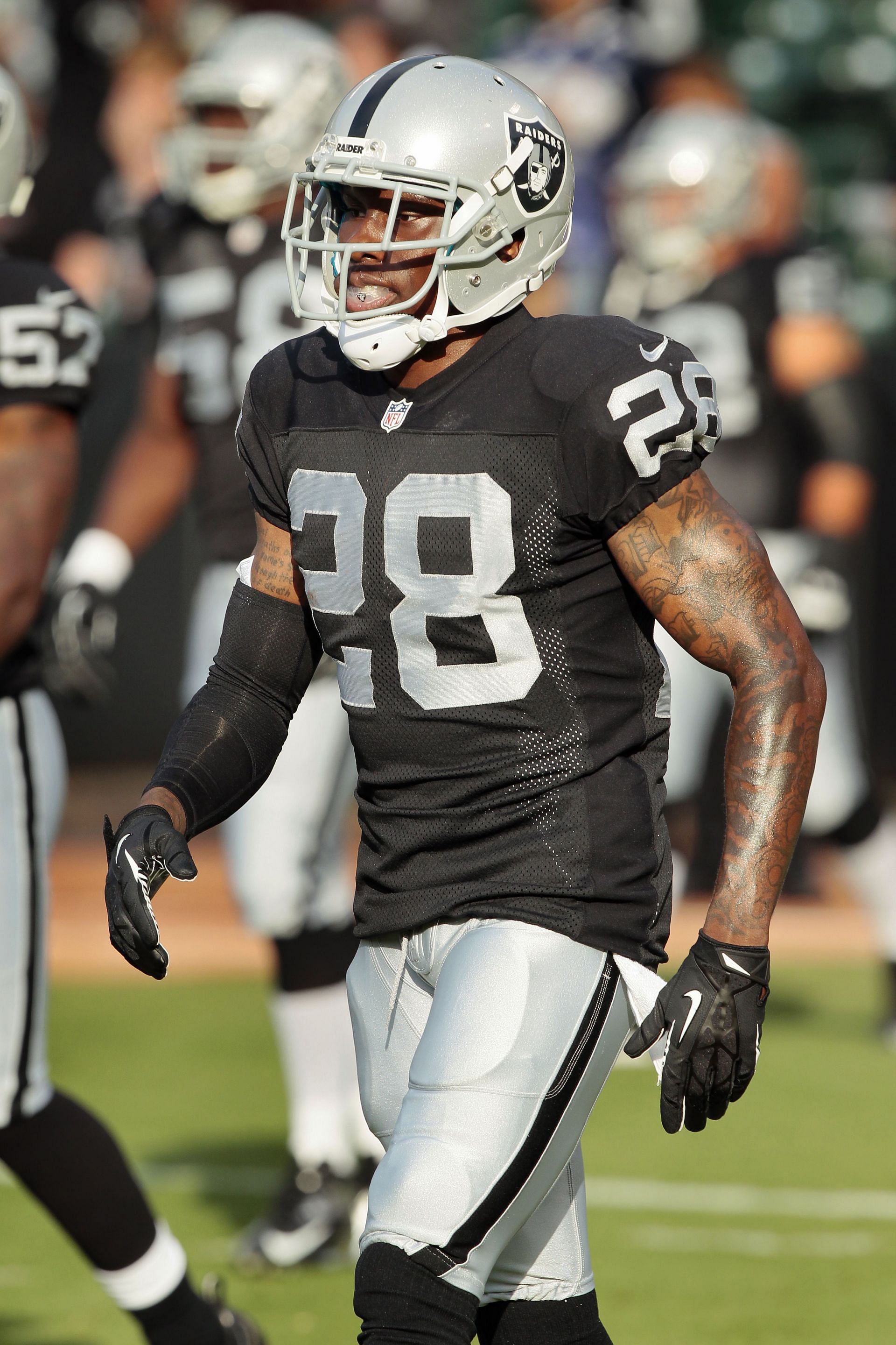 Phillip Adams with the Oakland Raiders in 2012